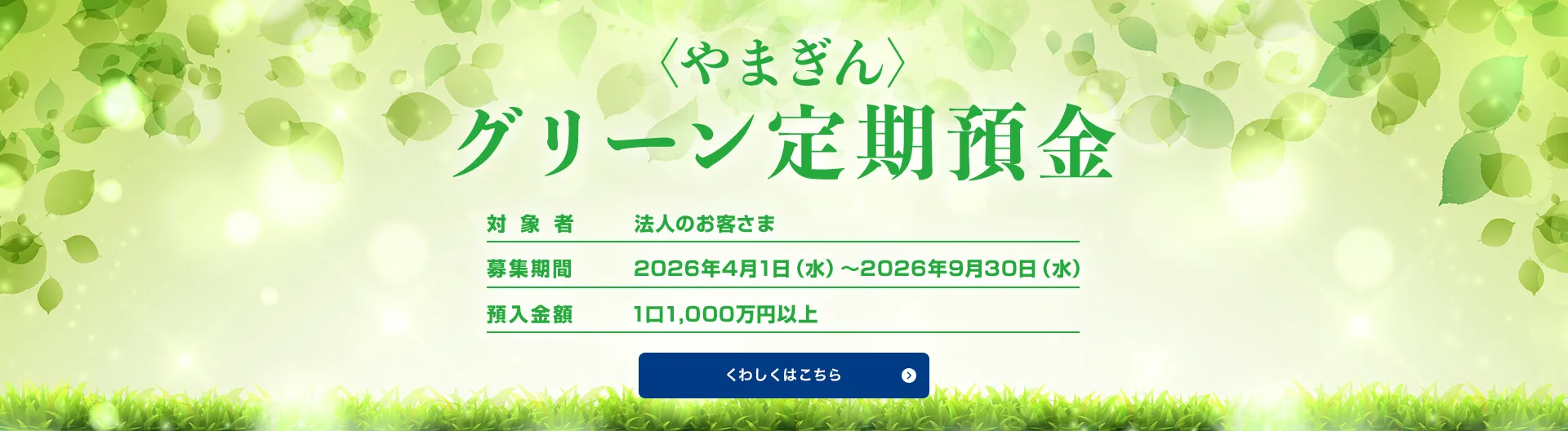 〈やまぎん〉グリーン定期預金