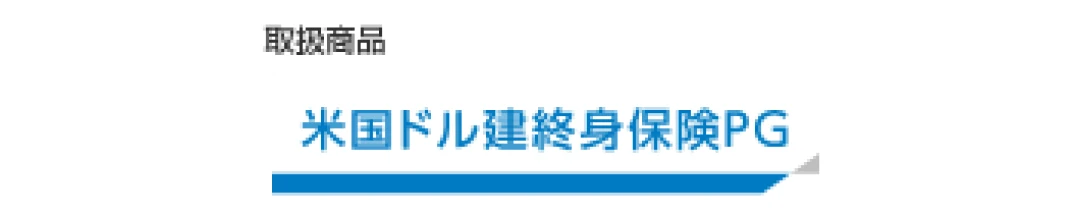 取扱商品：米国ドル建終身保険PG（外部サイトへリンク）