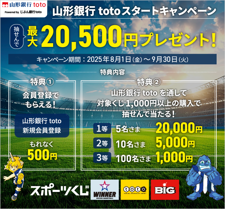 山形銀行totoスタートキャンペーン